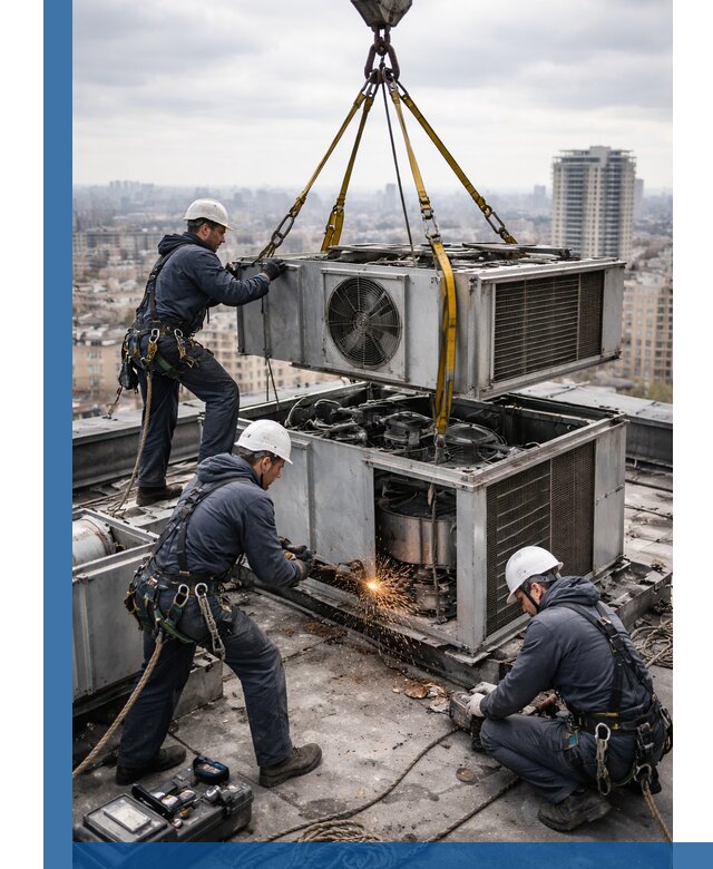 Демонтаж крышной установки в Фурманове любой сложности