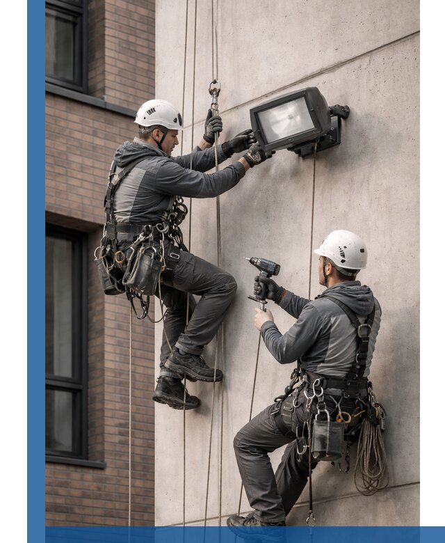 Профессиональный монтаж фасадных прожекторов в Фурманове под ключ