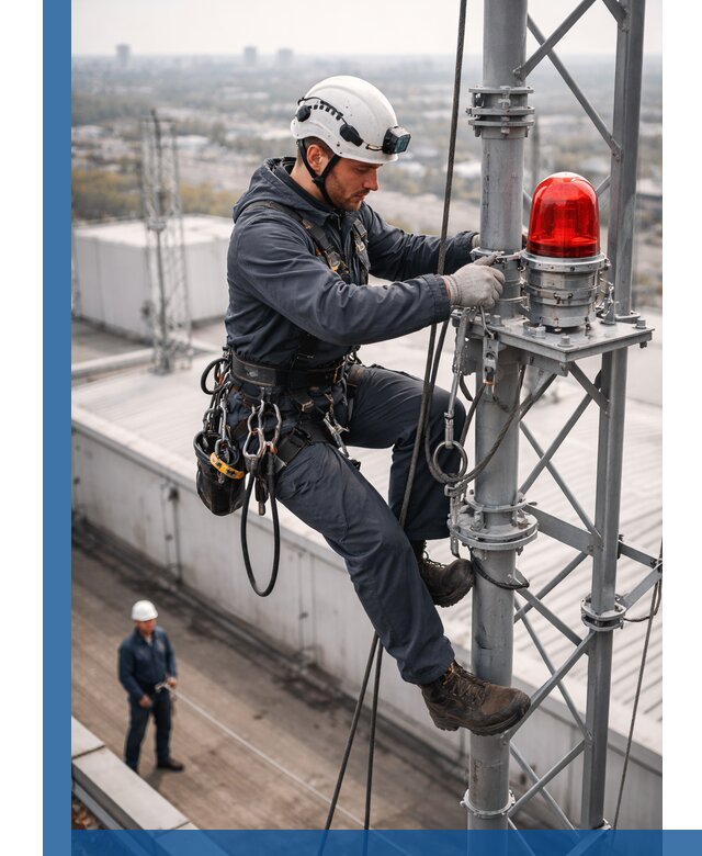Монтаж заградительных огней и обслуживание объектов в Фурманове