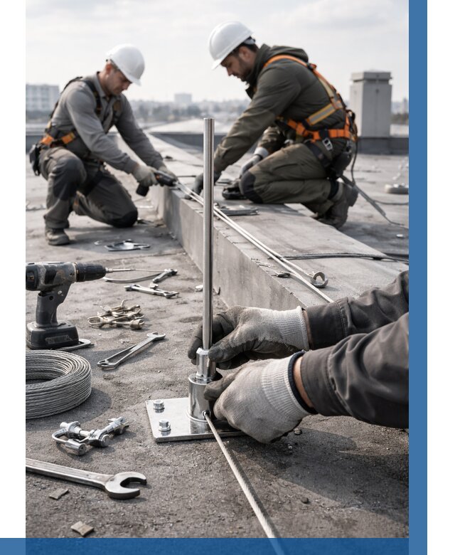 Монтаж молниезащиты на кровле в Фурманове цена от 25470 р. | ВЫСОТНИК-Фрв