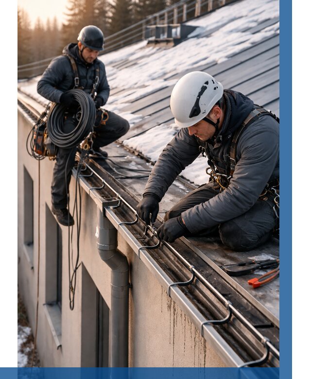 Монтаж греющего кабеля на кровле в Фурманове от 458 р. | ВЫСОТНИК-Фрв