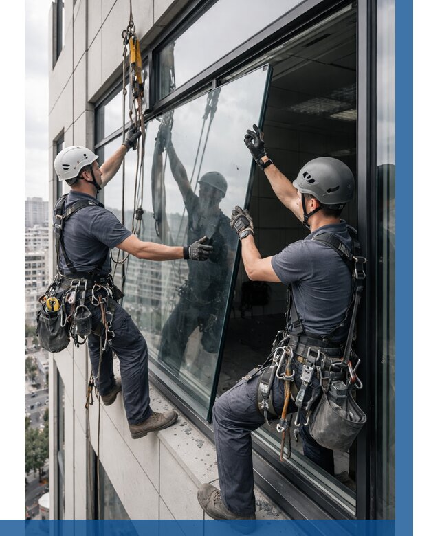 Замена стеклопакетов на высоте в Фурманове от 5603 р. | ВЫСОТНИК-Фрв