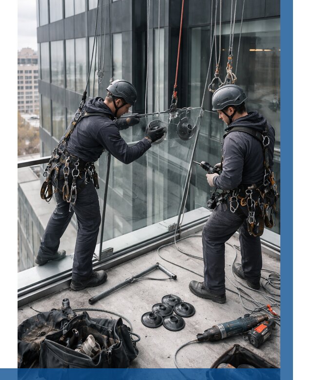 Монтаж стеклянных ограждений в Фурманове от 2547 р. | ВЫСОТНИК-Фрв