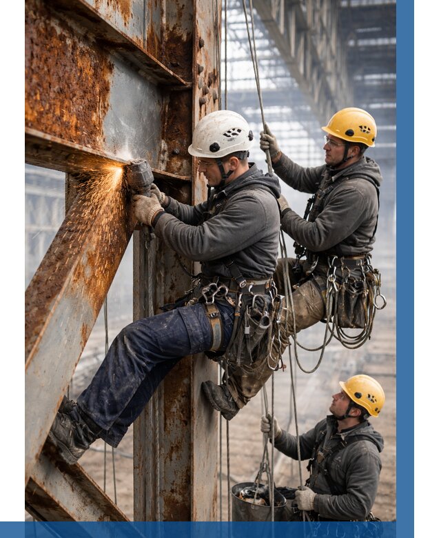 Зачистка металла от ржавчины в Фурманове от 357 р. | ВЫСОТНИК-Фрв