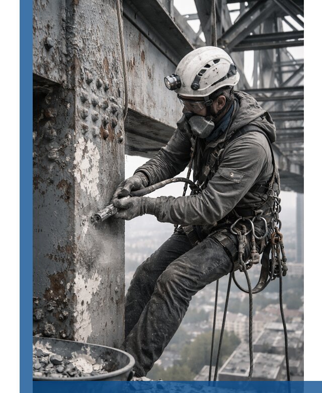 Удаление старой краски с металлических конструкций в Фурманове