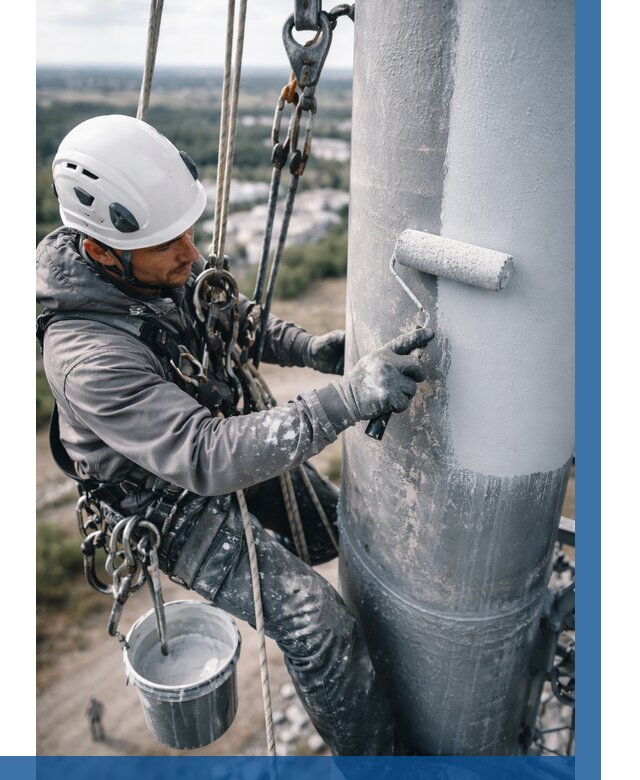 Покраска мачт связи под ключ в Фурманове от 866 р. | ВЫСОТНИК-Фрв