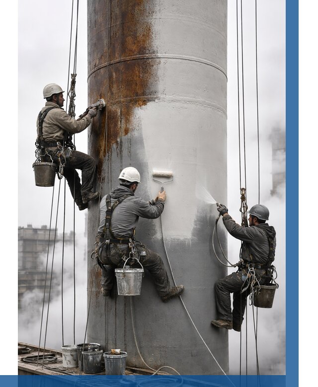 Покраска дымовых труб в Фурманове от 8660 р. | ВЫСОТНИК-Фрв