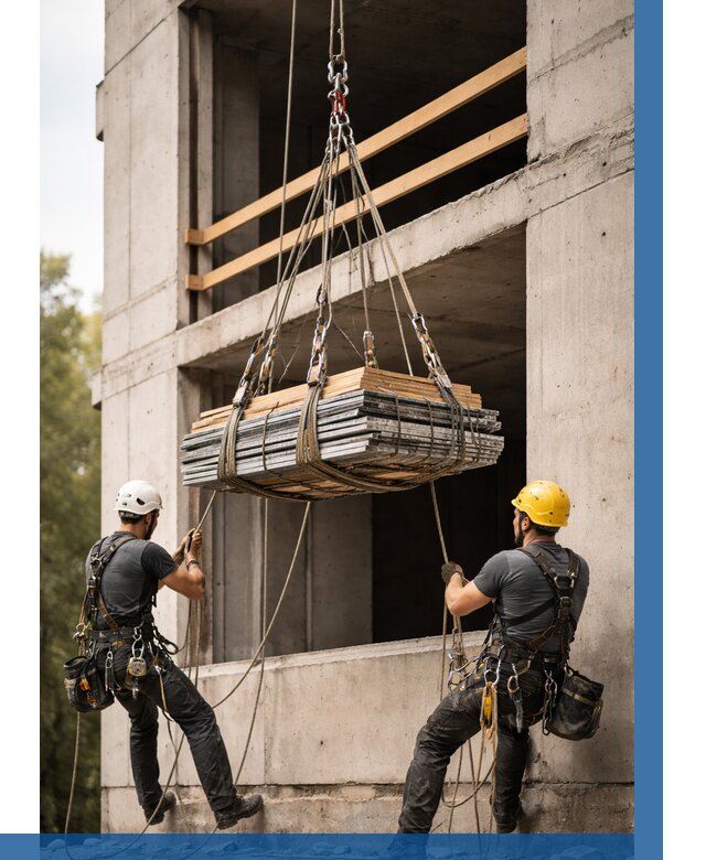 Подъем материала на этаж веревками в Фурманове от 1528 р. | ВЫСОТНИК-Фрв