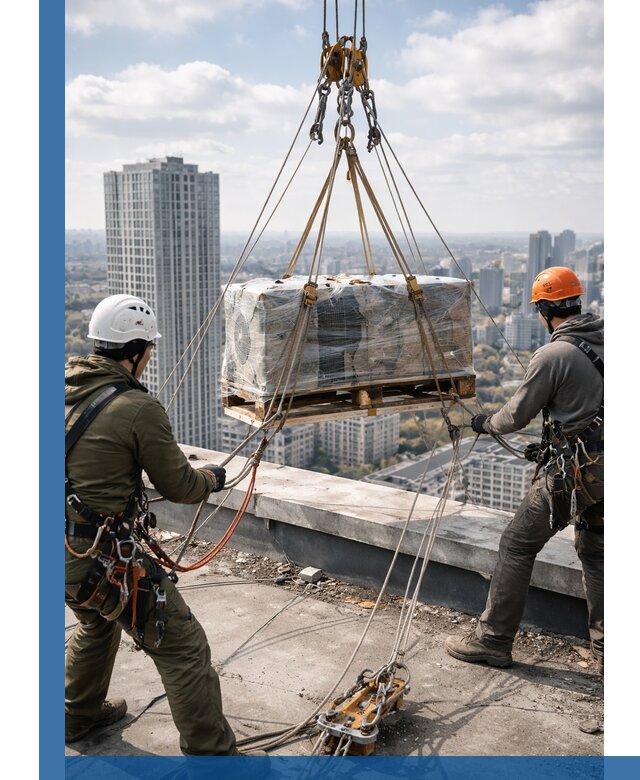 Подъем и монтаж крупногабаритных грузов на крышу в Фурманове