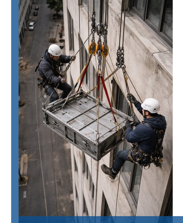 Спуск и подъем грузов по фасаду в Фурманове для зданий