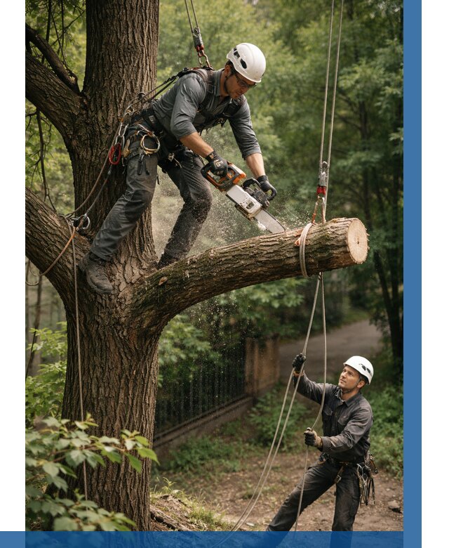 Спил деревьев альпинистами в Фурманове от 8150 р. | ВЫСОТНИК-Фрв