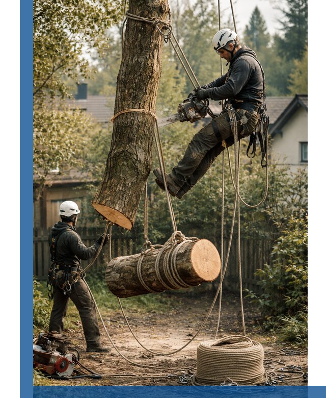 Валка деревьев частями в Фурманове, безопасно и аккуратно