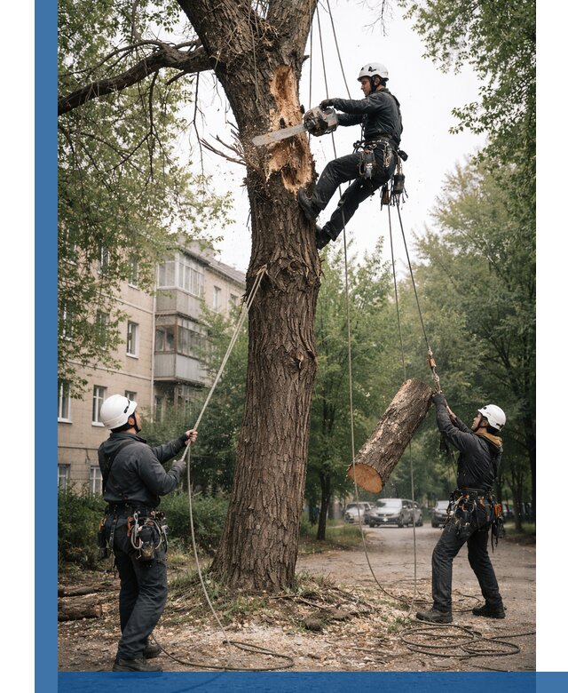 Срочное удаление аварийных деревьев в Фурманове с гарантией безопасности