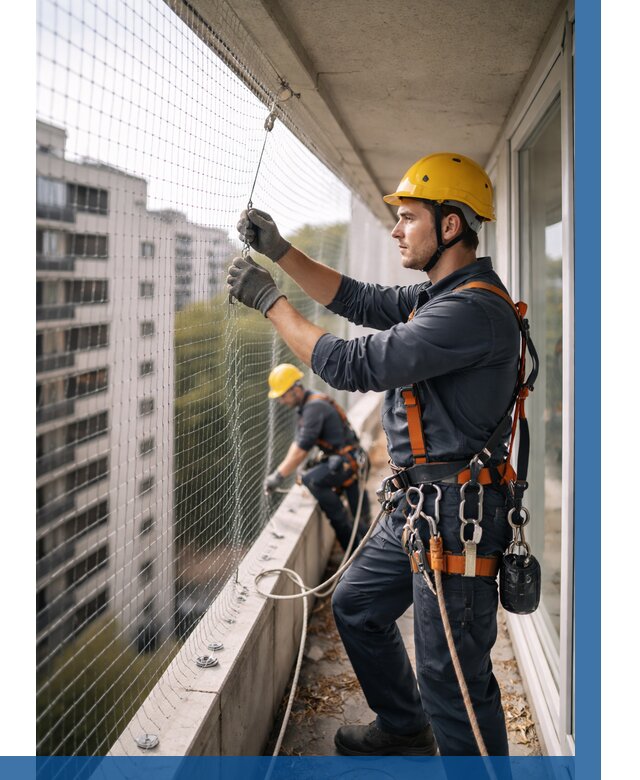 Монтаж сетки от птиц в Фурманове от 4585 р. | ВЫСОТНИК-Фрв