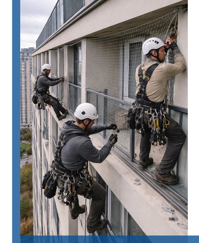 Профессиональный монтаж защитной сетки от птиц в Фурманове